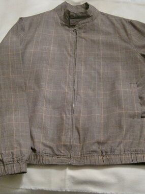 Men's Small Plaid Bomber Jacket Semi Formal and Casual Occasions.